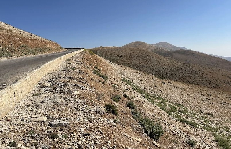 A road going through a desert AI-generated content may be incorrect.