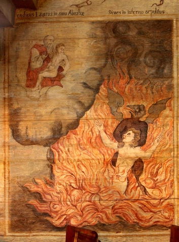 A painting of a person on fire AI-generated content may be incorrect.